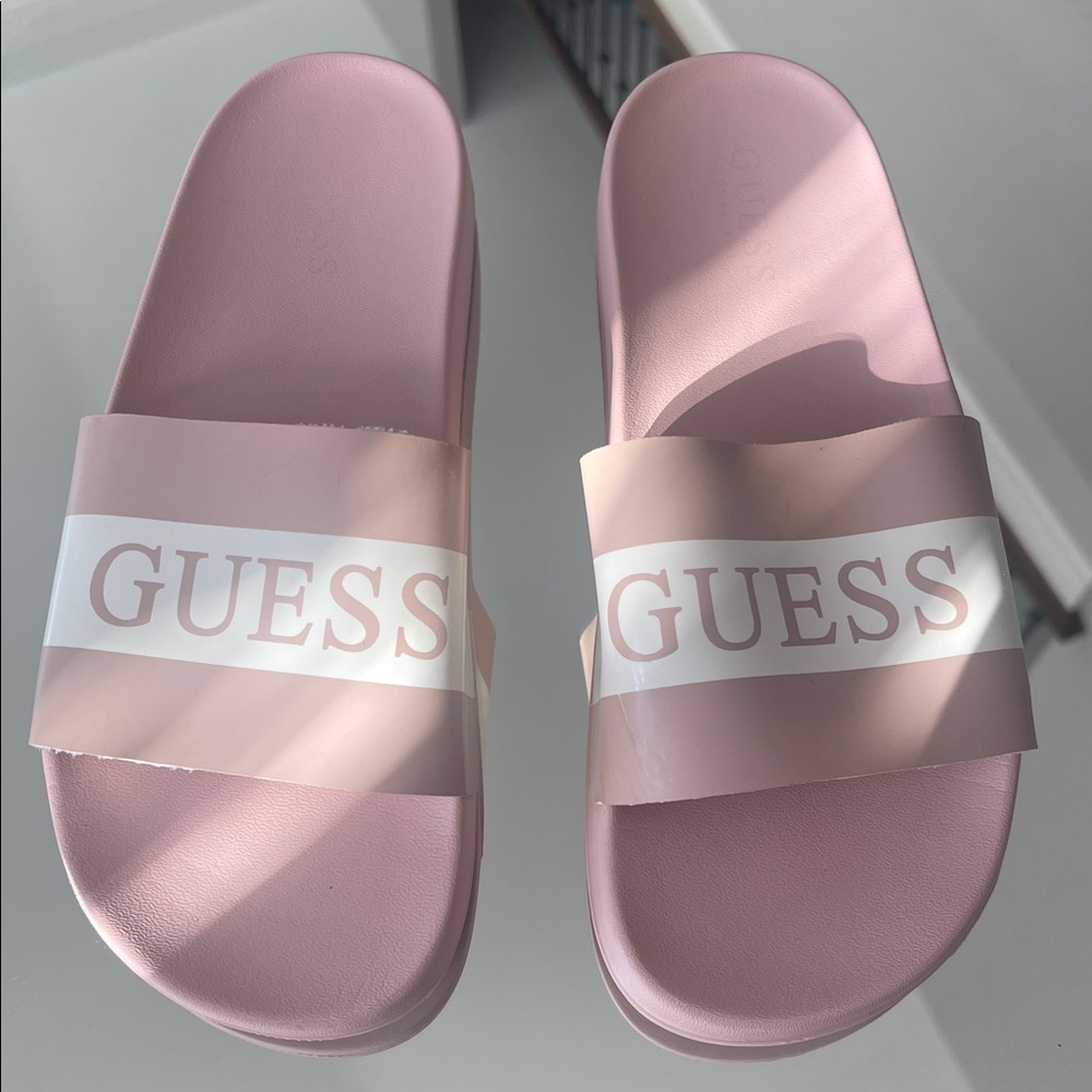 Guess Blush Pink Logo Slides